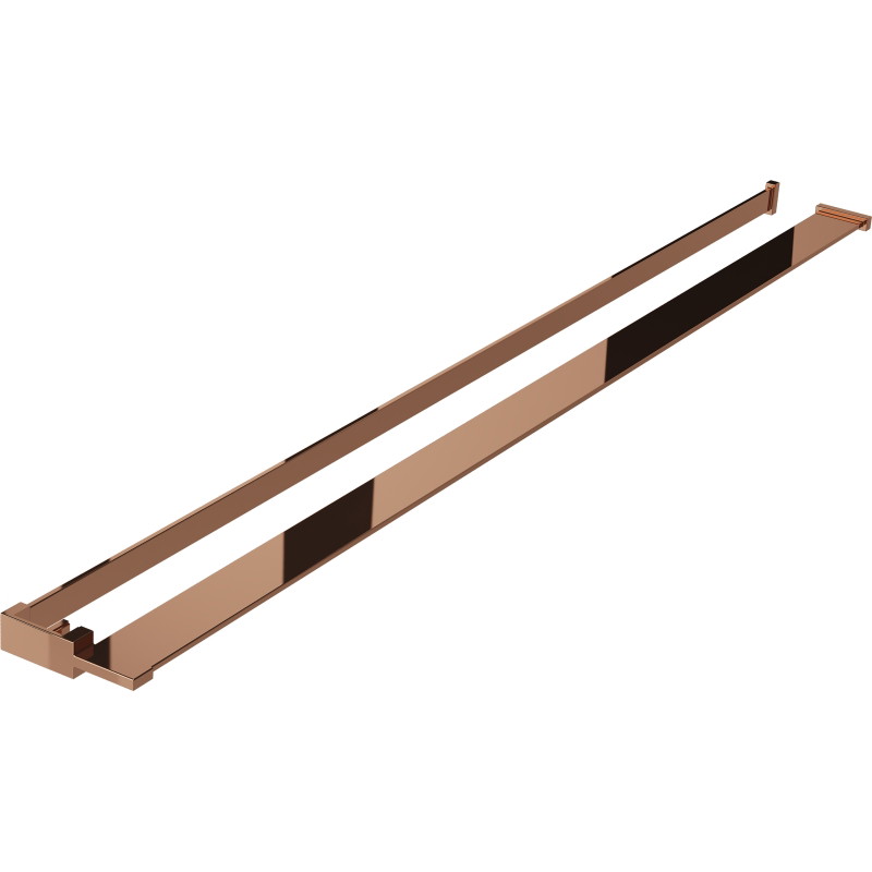 Mexen étagère pour paroi de douche avec rail pour serviettes, or rose - 800-02-60