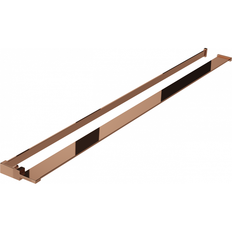 Mexen Regal fir eng Duschwand mat Reling fir Handdicher, rosa Gold - 800-02-60