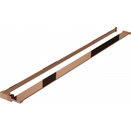 Mexen prateleira para divisória de duche com barra para toalhas, ouro rosa - 800-02-60