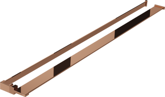 Mexen Regal fir eng Duschwand mat Reling fir Handdicher, rosa Gold - 800-02-60