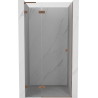 Mexen Lunar L dušiuksed avatavad vasakpoolsed 75 cm, läbipaistev, harjatud vask - 834L-075-000-65-00-L