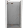 Mexen Lunar L Duschdrehtür links 80 cm, transparent, gebürstetes Kupfer - 834L-080-000-65-00-L