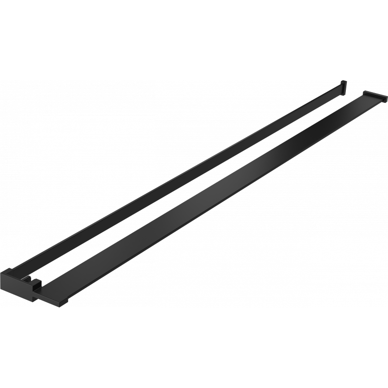 Mexen plank voor douchewand met handdoekreling, zwart - 800-02-70