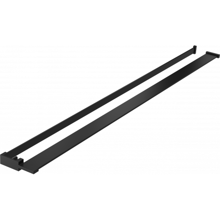 Mexen estante para mampara de ducha con barra para toallas, negro - 800-02-70