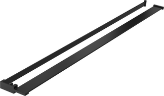 Mexen hylly suihkuseinälle pyyhetangolla, musta - 800-02-70