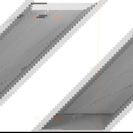 Mexen Lunar L Duschdrehtür links 95 cm, transparent, gebürstetes Kupfer - 834L-095-000-65-00-L