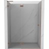 Mexen Lunar L drzwi prysznicowe uchylne lewe 130 cm, transparent, miedź szczotkowana - 834L-130-000-65-00-L
