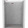 Mexen Lunar L drzwi prysznicowe uchylne lewe 140 cm, transparent, miedź szczotkowana - 834L-140-000-65-00-L