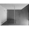 Mexen Kioto paroi de douche Walk-in 90 x 200 cm, grille noire 8 mm, blanche - 800-090-101-20-77