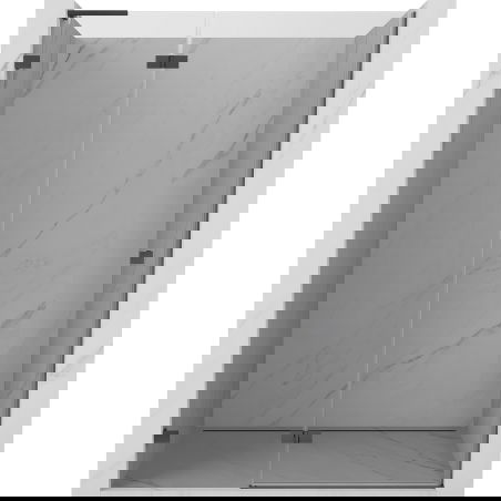 Mexen Lunar L Duschtür links 135 cm, transparent, gebürstet Gun Gray - 834L-135-000-66-00-L
