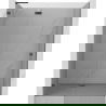 Mexen Lunar L douchedeur scharnierend links 140 cm, transparant, geweerv grijs geborsteld - 834L-140-000-66-00-L