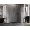 Mexen Lunar L paroi de douche Walk-in droite 100 x 200 cm, transparent 8 mm, cuivre brossé - 830L-100-000-65-00-P