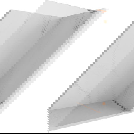 Mexen Lunar L Duschwand Walk-in rechts 110 x 200 cm, transparent 8 mm, gebürstetes Kupfer - 830L-110-000-65-00-P