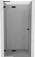 Mexen Lunar L ljubljanska vrata, lijeva strana, 80 cm, prozirna, crna - 834L-080-000-70-00-L