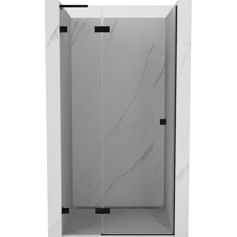 Mexen Lunar L dušiuks uksed vasakukäelised 100 cm, läbipaistvad, mustad - 834L-100-000-70-00-L