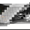 Mexen Kioto Duschwand Walk-in 70 x 200 cm, schwarzes Muster 8 mm, weiß - 800-070-101-20-78