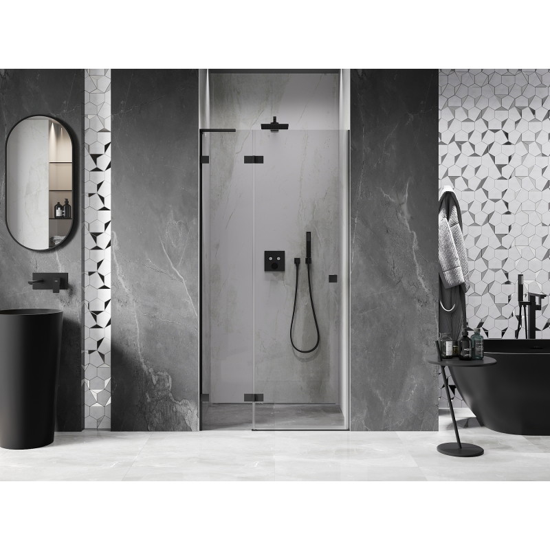 Mexen Lunar L dušiuks tiivad vasak 110 cm, läbipaistev, must - 834L-110-000-70-00-L