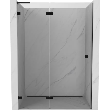 Mexen Lunar L Duschdrehtür, links 130 cm, transparent, schwarz - 834L-130-000-70-00-L