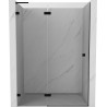 Mexen Lunar L drzwi prysznicowe uchylne lewe 130 cm, transparent, czarne - 834L-130-000-70-00-L