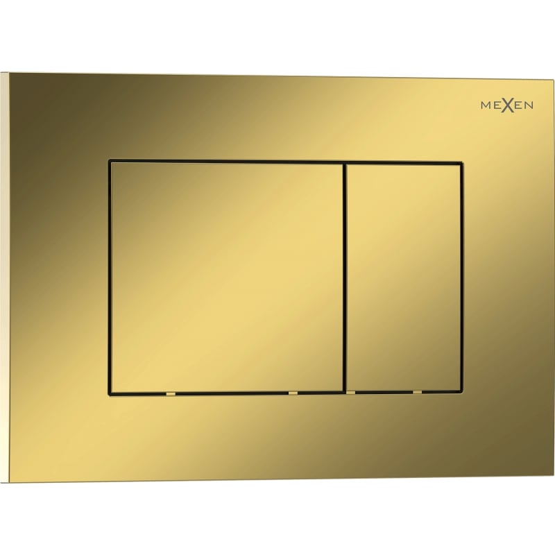 Bouton de chasse d'eau Mexen Tex 02, or champagne brillant - 6102-08