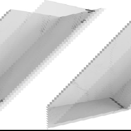 Mexen Lunar L duschpanel Walk-in höger 100 x 200 cm, transparent 8 mm, borstad gun gray - 830L-100-000-66-00-P