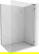 Mexen Lunar L parede de chuveiro Walk-in direita 110 x 200 cm, transparente 8 mm, cinza escovado - 830L-110-000-66-00-P