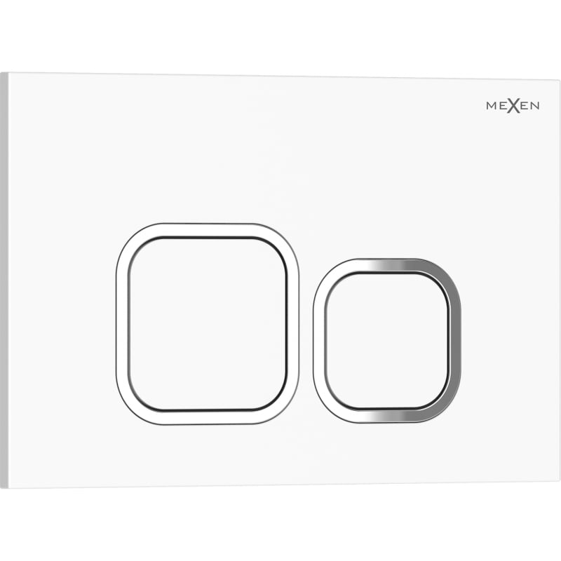 Mexen Tex 03 botão de descarga, branco brilhante - 6103-01