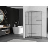 Mexen Kioto dušisein Walk-in 120 x 200 cm, must muster 8 mm, valge - 800-120-101-20-78