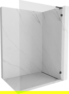 Mexen Lunar L paroi de douche Walk-in droite 110 x 200 cm, transparent 8 mm, noir - 830L-110-000-70-00-P