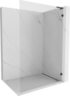 Mexen Lunar L zid za tuš Walk-in desni 120 x 200 cm, proziran 8 mm, crni - 830L-120-000-70-00-P