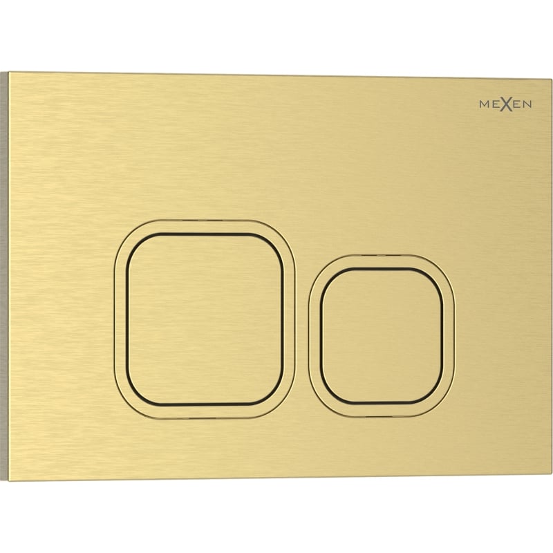 Mexen Tex 03 botão de descarga, dourado escovado - 6103-11