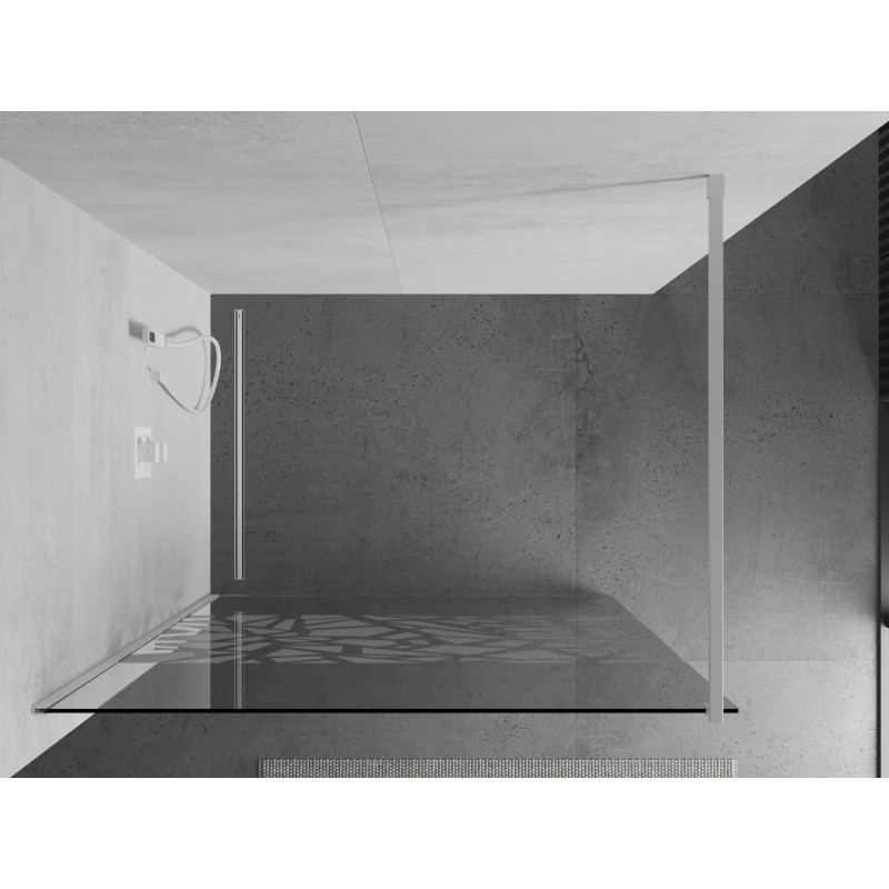 Mexen Kioto dušisein Walk-in 80 x 200 cm, valge muster 8 mm, valge - 800-080-101-20-85