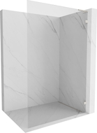 Mexen Lunar L Zidni walk-in tuš desni 60 x 200 cm, proziran 8 mm, brušeni nikal - 830L-060-000-97-00-P