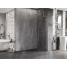 Mexen Lunar L paroi de douche Walk-in droite 90 x 200 cm, transparent 8 mm, nickel brossé - 830L-090-000-97-00-P
