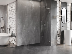 Mexen Lunar L tuš paravan Walk-in desni 90 x 200 cm, prozirno 8 mm, brušeni nikal - 830L-090-000-97-00-P
