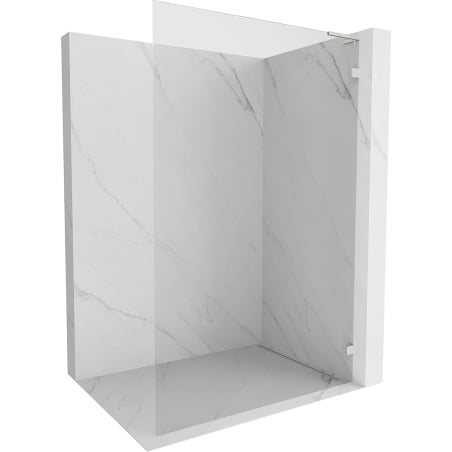 Mexen Lunar L ścianka prysznicowa Walk-in prawa 120 x 200 cm, transparent 8 mm, nikiel szczotkowany - 830L-120-000-97-00-P