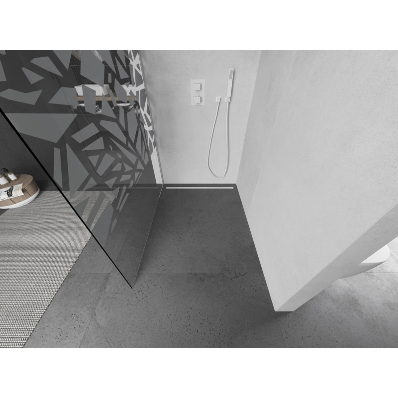 Mexen Kioto dušisein Walk-in 110 x 200 cm, valge muster 8 mm, valge - 800-110-101-20-85