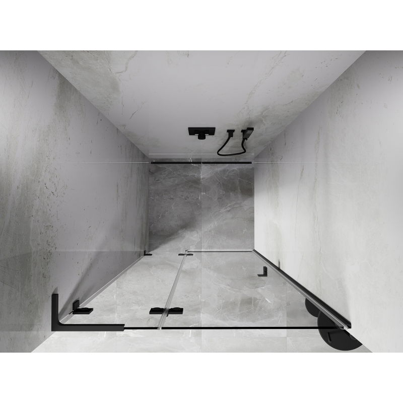 Mexen Lunar L Duschdrehtür links 75 cm, transparent, Gun-Metal - 834L-075-000-95-00-L