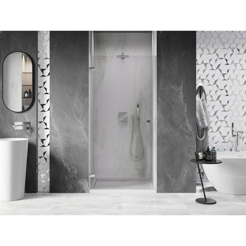 Mexen Lunar-B dušiukse vasakule avanev 95 cm, läbipaistev, kroom - 832-095-000-01-00-L