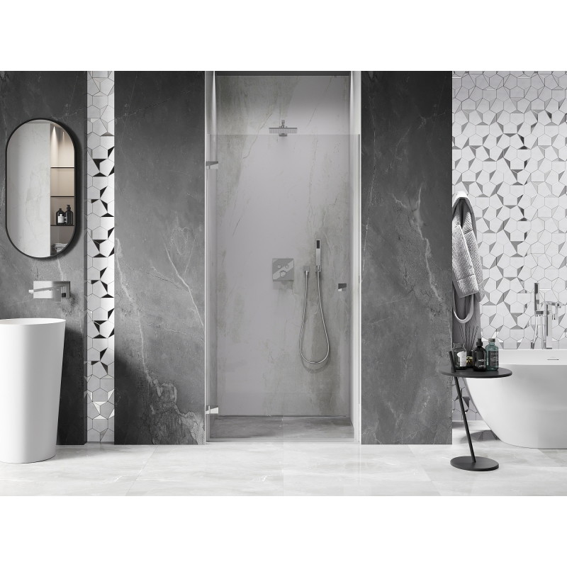 Mexen Lunar-B dušiukse vasakule avanev 95 cm, läbipaistev, kroom - 832-095-000-01-00-L