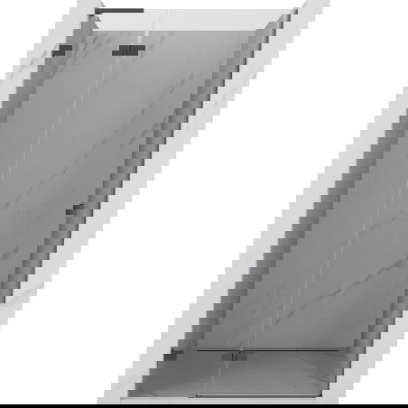 Mexen Lunar L douchedeur links 100 cm, transparant, kanonmetaal - 834L-100-000-95-00-L