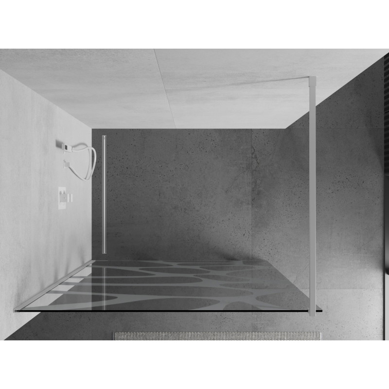 Mexen Kioto dušisein Walk-in 90 x 200 cm, valge laine 8 mm, valge - 800-090-101-20-97