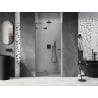Mexen Lunar L drzwi prysznicowe uchylne lewe 115 cm, transparent, gun metal - 834L-115-000-95-00-L