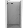 Mexen Lunar L Left Hinged Shower Door 120 cm, Transparent, Gun Metal - 834L-120-000-95-00-L