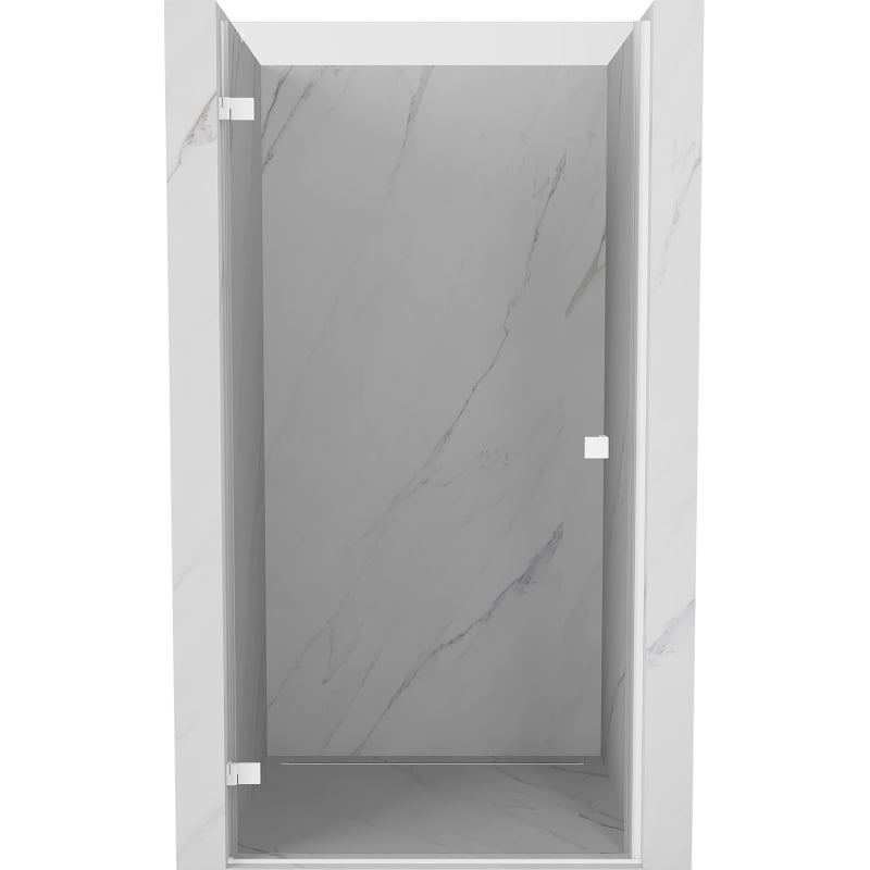 Porte de douche pivotante Mexen Lunar-B gauche 60 cm, transparent, blanc - 832-060-000-20-00-L