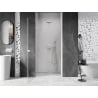 Porte de douche pivotante Mexen Lunar-B gauche 60 cm, transparent, blanc - 832-060-000-20-00-L