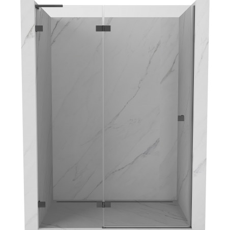 Mexen Lunar L dušiuks uksed vasak 135 cm, läbipaistev, püssmetall - 834L-135-000-95-00-L