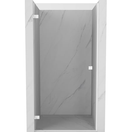 Mexen Lunar-B 65 cm Left Hinged Shower Door, Transparent, White - 832-065-000-20-00-L