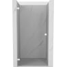 Mexen Lunar-B 65 cm Left Hinged Shower Door, Transparent, White - 832-065-000-20-00-L