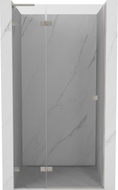 Mexen Lunar L lijeva tuš vrata preklopna 75 cm, prozirna, brušeni nikal - 834L-075-000-97-00-L